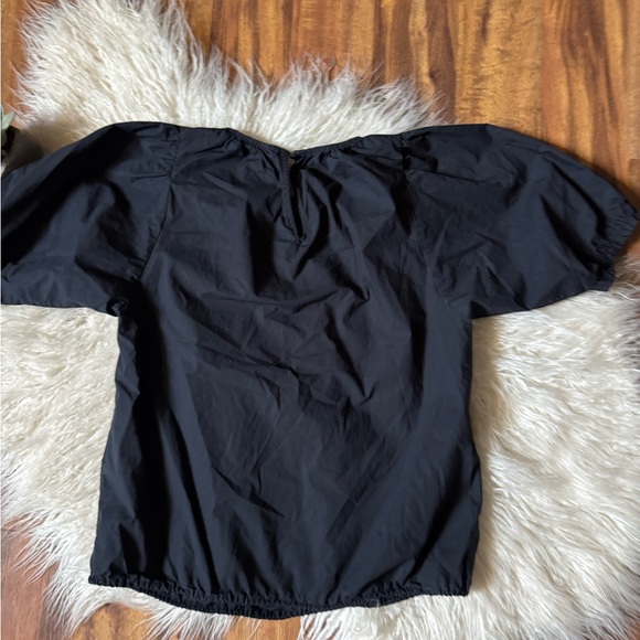 Rodebjer Women’s Puff Sleeve Cotton Blouse Black - Picture 6 of 7